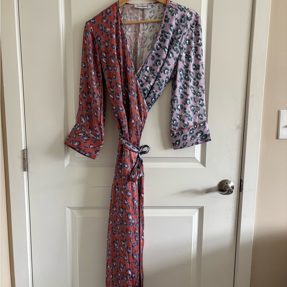 Rachel Antonoff Red and Purple Wrap Robe